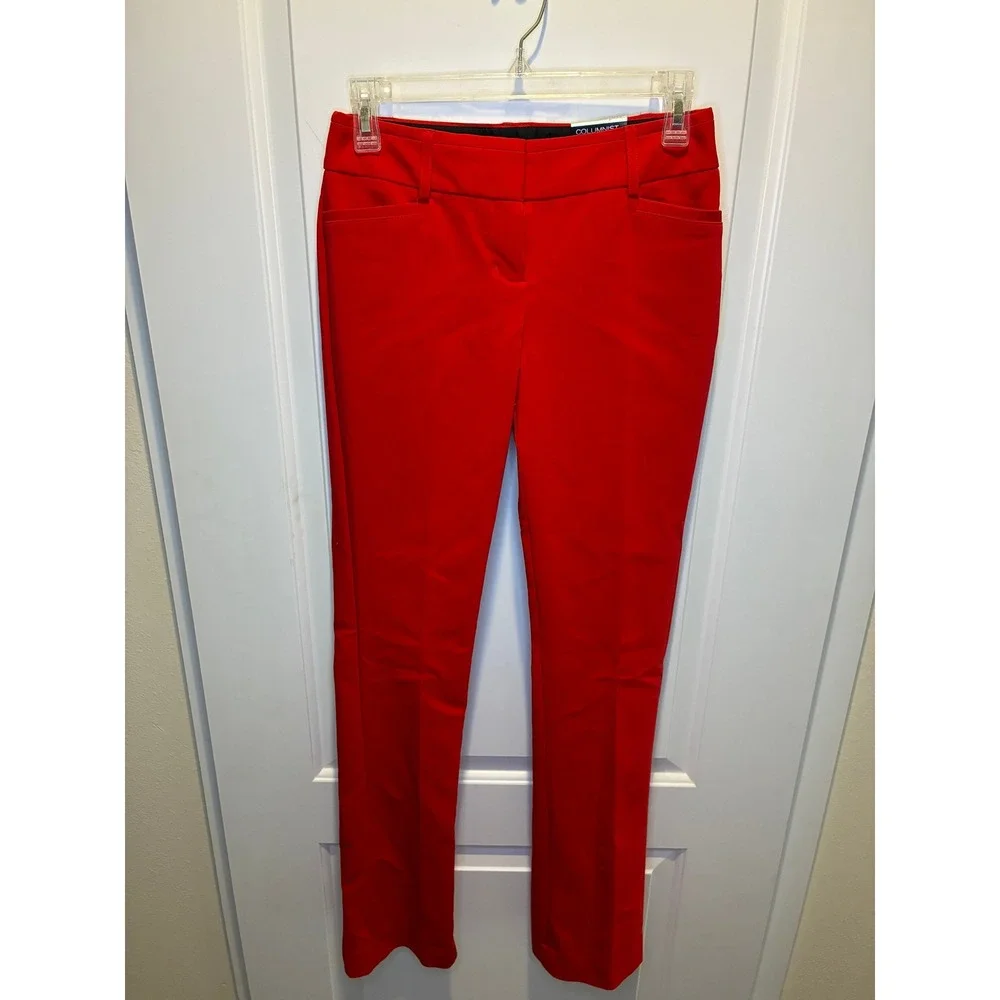 Vivid Red Express Columnist Dress Pants - NWT. Size 00 Barely Boot.
